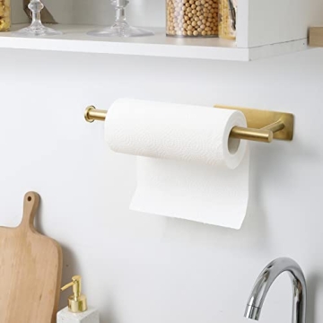 theaoo Gold Paper Towel Holder for Kitchen Organization