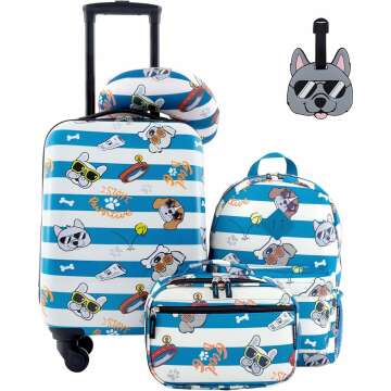 Cool Dog 5 Piece Kids' Luggage Set by Travelers Club