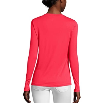 Hanes Women's Sport Cool Dri Long Sleeve Tee - Razzle Pink