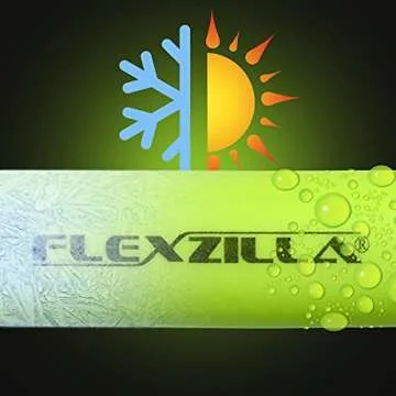 Flexzilla Air Hose with ColorConnex Industrial Type D Coupler and Plug, 1/4 in. x 50 ft., Heavy Duty, Lightweight, Hybrid, ZillaGreen - HFZ1450YW2-D