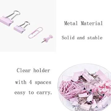 Syitem Paper Clips & Binder Clips Set for Stylish Organization
