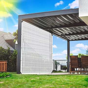 10x20' Aluminum Shade Cloth - for Car,90% Reflective Sun Shade Cloth for Garden Patio Pergola Cover ...