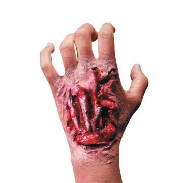 Rubies Unisex Adult Reel F/X Torn Hands Latex Hand Wound With Tendons Party Supplies for Themed Parties and Halloween, As Shown, One Size US