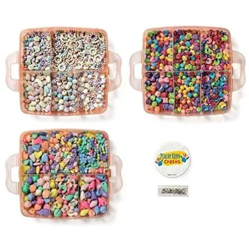 Jewelry Making Kit for Kids - 1000 Beads & Storage Case