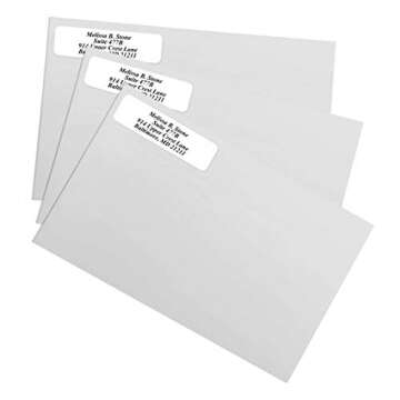 White Personalized Return Address Labels Without Dispenser - Roll of 250 Custom Stickers