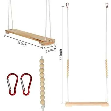 Handmade Chicken Swing Toy for Coop Natural Cedar
