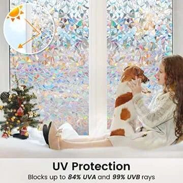 DOWELL Rainbow Window Film for Privacy & UV Protection