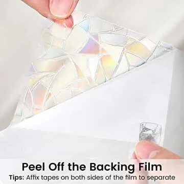 DOWELL Rainbow Window Film for Privacy & UV Protection