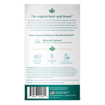 pH-D Feminine Health - Boric Acid Foam Wash - pH-Balanced, Paraben-Free, and Plant-based (Sensitive, 6 Fl Oz (Pack of 2))