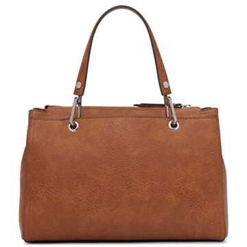 Calvin Klein Reyna Novelty Satchel - Caramel Mix - The Ultimate Fashion Accessory