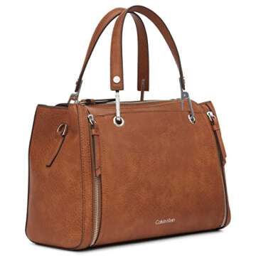 Calvin Klein Reyna Satchel: Stylish Vegan Leather Bag