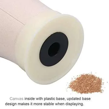 Wig stand Tripod & Cork Canvas Block Head,Anself Adjustable Hairdresser Table Training Head Stand,Mannequin Head Wig Display Styling Head Manikin Canvas Head with 6 Tpins for Home or Salon Use (22")