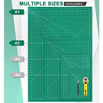 Idemeet Self Healing Cutting Mat - 600g Density Upgrade, 18" x 12" Durable Sewing Board for Crafts, ...