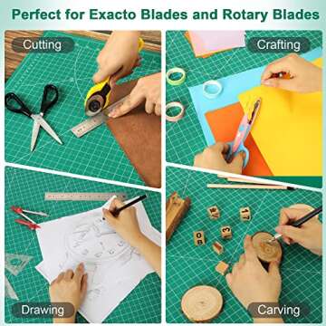 Idemeet Self Healing Cutting Mat 18x12 for Crafts