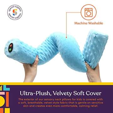 Special Supplies Sensory Vibrating Neck Pillow - Plush Velvet Comfort with Calming Vibration