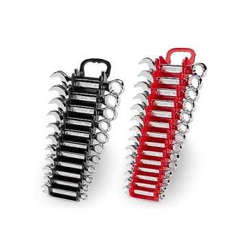 TEKTON Stubby Combination Wrench Set with Holder, 25-Piece (1/4-3/4 in., 6-19 mm) | WCB92403