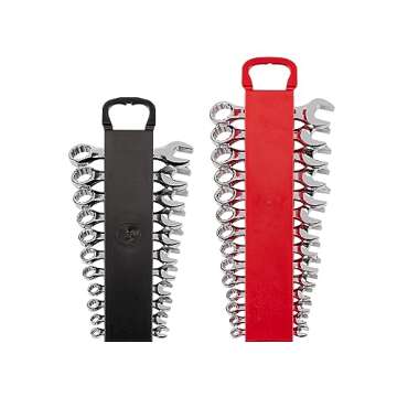 TEKTON Stubby Combination Wrench Set with Holder, 25-Piece (1/4-3/4 in., 6-19 mm) | WCB92403
