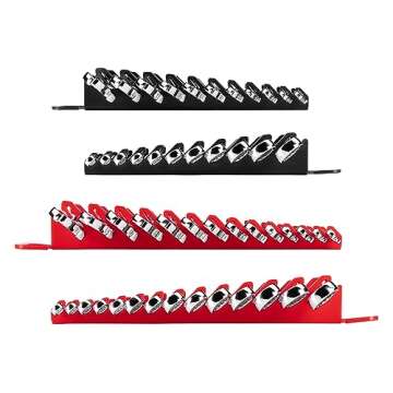 TEKTON Stubby Combination Wrench Set with Holder, 25-Piece (1/4-3/4 in., 6-19 mm) | WCB92403