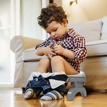 BATTOP Portable Potty for Toddler Travel Potty Training Seat Kids 2-in-1 Potty Chair Foldable Toilet Trainer with Potty Liners and Carry Bag (2-in-1 Potty seat) grey/white-2022