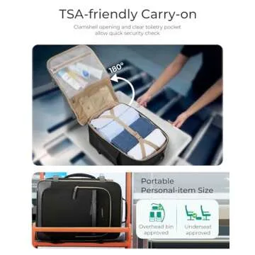 BAGSMART Travel Backpack for Women, Large 40L Carry-On Backpack Fits 17.3 Inch Laptop, TSA Approved Water-Resistant Weekender Gym Backpack, Beige