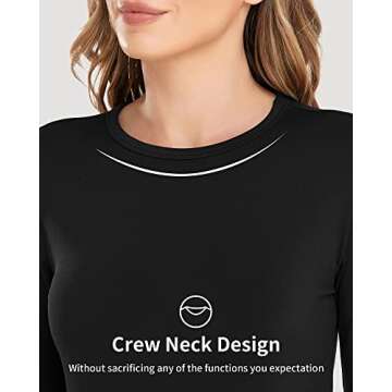 WEERTI Thermal Underwear for Women Long Johns with Fleece Lined, Base Layer Women Cold Weather Top B...