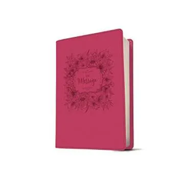 The Message Large Print (Leather-Look, Dusty Rose Floral): The Bible in Contemporary Language