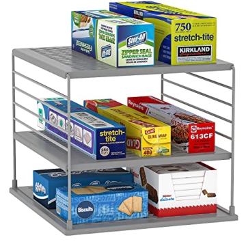 WANCHIY Upgraded Pantry Organizers and Storage- Divided Compartment Holder for Foil and Plastic Wrap...