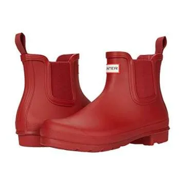 Hunter Footwear Women's Original Chelsea Rain Boot, Military Red, 5