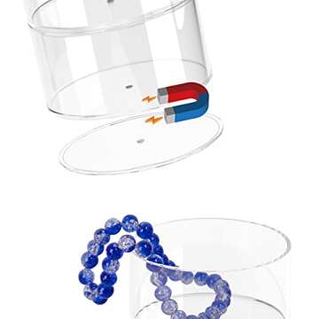 FEMELI Belt Organizer, Acrylic Display Case with 5 Layers Storage Holder for Belt, Watches and Other Accessories