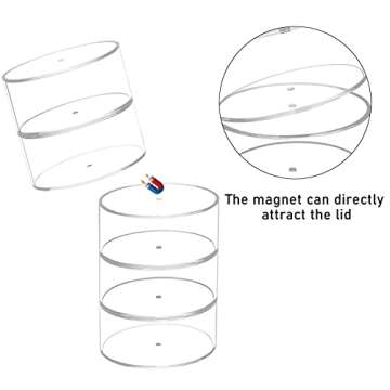 FEMELI Belt Organizer, Acrylic Display Case with 5 Layers Storage Holder for Belt, Watches and Other Accessories