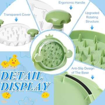 Chicken Shredder, Meat Shredder Tool Twist, Chicken Breast Shredded Twister, Meat Shredding Grinder Machine, Anti-Slip Strip, Ergonomic Handle, BPA Free, Suitable for Pork, Beef, Crown Style (Green)