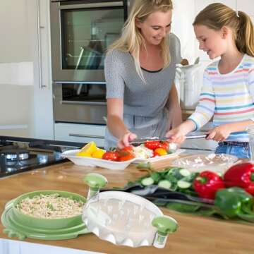 Chicken Shredder, Meat Shredder Tool Twist, Chicken Breast Shredded Twister, Meat Shredding Grinder Machine, Anti-Slip Strip, Ergonomic Handle, BPA Free, Suitable for Pork, Beef, Crown Style (Green)