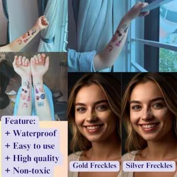 Backtopeia Temporary Tattoos | 50Pcs for Party Gifts