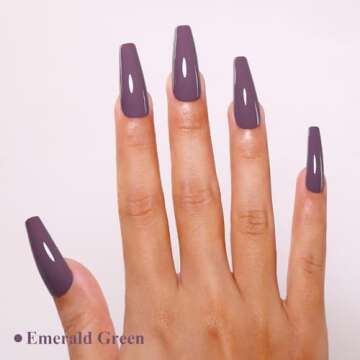 Imtiti Purple Gel Nail Polish, Rose Purple Gel Polish High Gloss Soak Off UV LED Nail Gel Polish Aut...