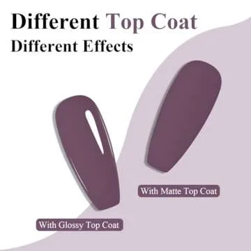 Imtiti Purple Gel Nail Polish, Rose Purple Gel Polish High Gloss Soak Off UV LED Nail Gel Polish Autumn Winter Gel Polish Nail Art Manicure Salon DIY Design Gel Nail Kit 10ML