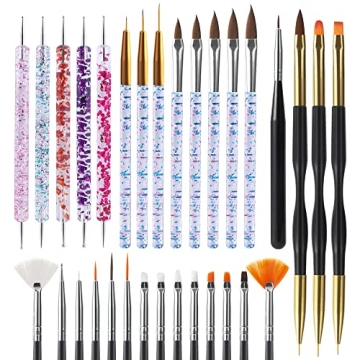 Artdone 31pcs Nail Art Brushes for Creators & DIY Enthusiasts