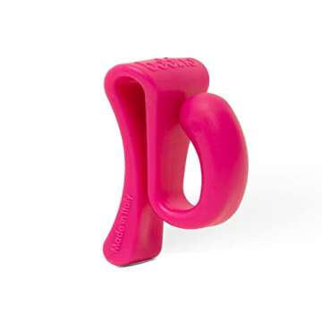 Bobino | Key Clip | Clip On Key Holder | Key Hook For Bag | Key Clip For Purse | Key Holder For Keychain | Purse Accessories | Key Chain Hooks & Compact Key Holder | Key Hanger | 2 Pack Rubine