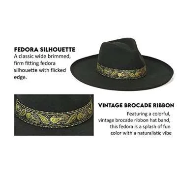 Lack of Color Women's Melodic Wide-Brimmed Wool Fedora