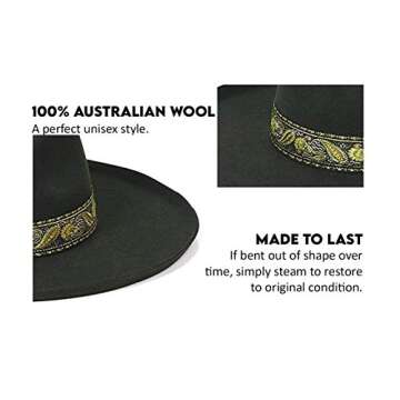 Lack of Color Women's Melodic Wide-Brimmed Wool Fedora