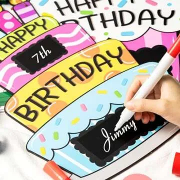 Colorful Birthday Wooden Decor Perfect for Any Celebration