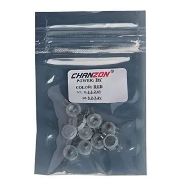 CHANZON 10pcs High Power Led Chip 3W RGB 4 pin Common Anode (300mA - 350mA for Each Color 3 Watt) Multicolor Super Bright Intensity SMD COB Light Emitter Component Diode Bulb Lamp Beads DIY Lighting
