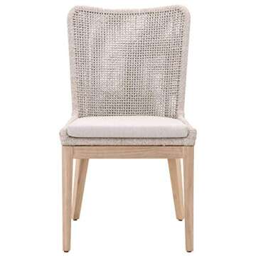 Stylish Wingback Dining Chairs with Mesh Design Set of 2