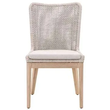 Stylish Wingback Dining Chairs with Mesh Design Set of 2