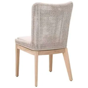 Stylish Wingback Dining Chairs with Mesh Design Set of 2
