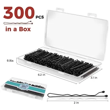 300 Pcs Bobby Pins for All Hair Types with Storage Box