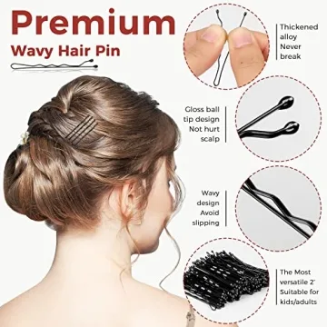 300 Pcs Bobby Pins for All Hair Types with Storage Box