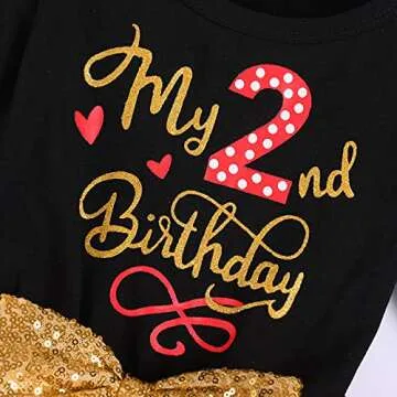Cute Mouse 2nd Birthday Outfit for Baby Girl Dress