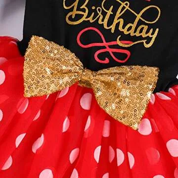 Cute Mouse 2nd Birthday Outfit for Baby Girl Dress