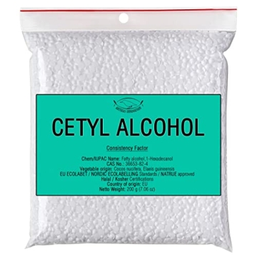 Artekas Innovation Cetyl Alcohol - 7.06 oz - Cosmetic Grade for Homemade Skin & Hair Care Preparatio...