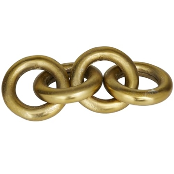 Deco 79 Gold Aluminum Chain Sculpture for Modern Homes